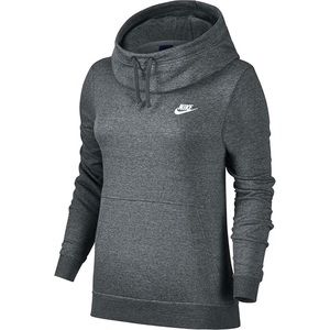 Nike black funnel neck hoodie